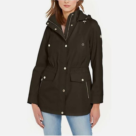 Michael Kors Women's Hooded Anorak Jacket (M, Dark Loden) MSRP: $180 - Picture 1 of 2